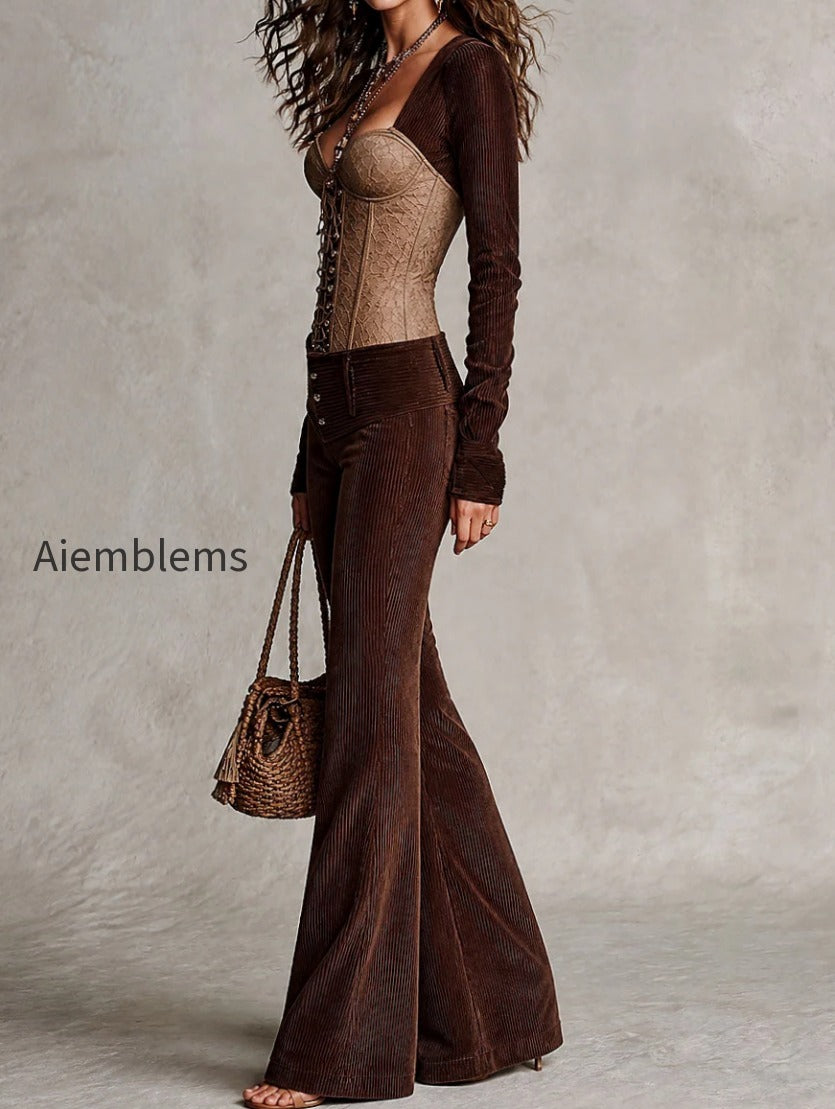 boho-lace-corset-top-corduroy-flare-pants-set