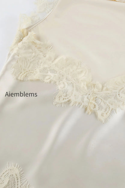 lace-sleeveless-draped-collar-halter-two-piece-set