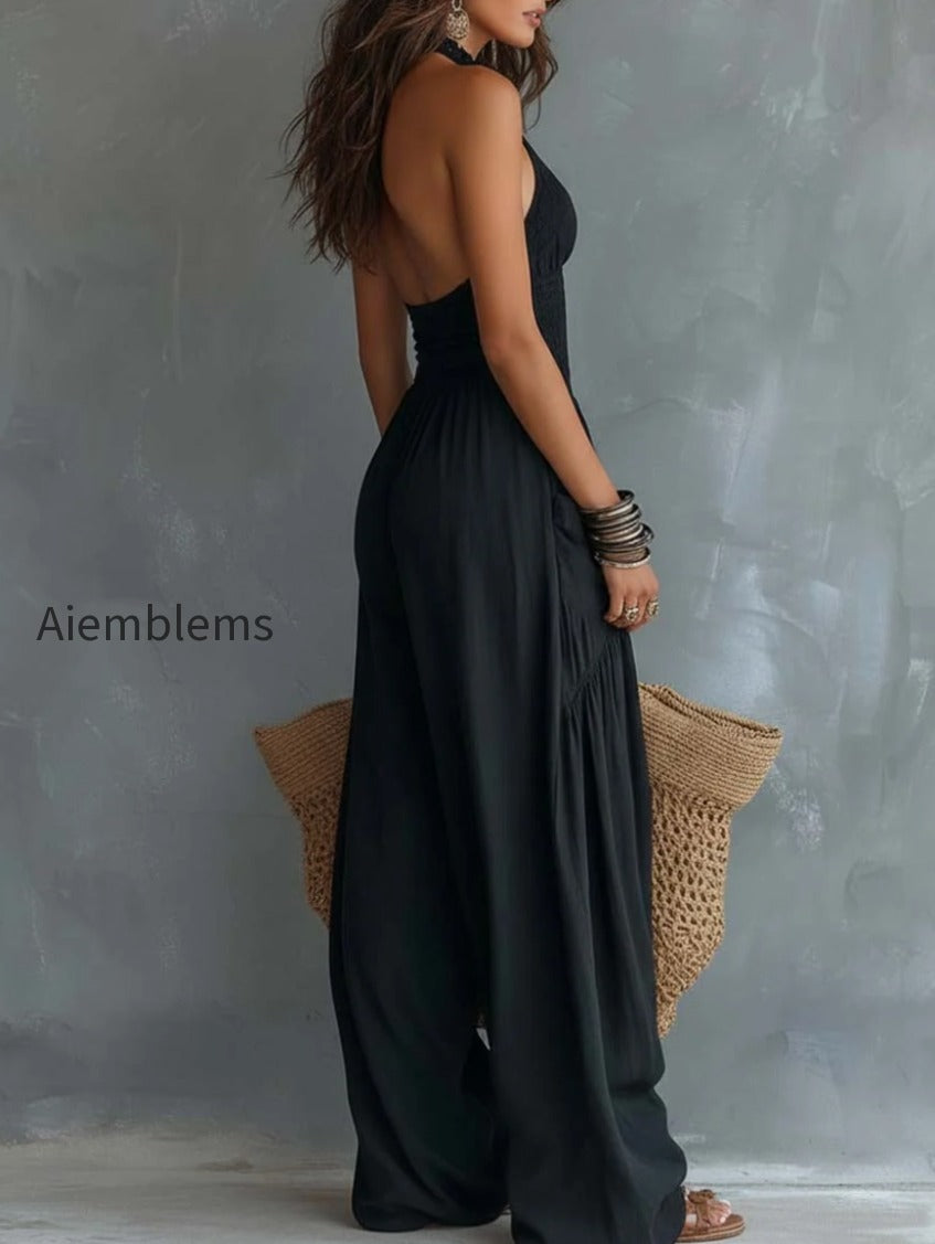 retro-lace-halter-neck-cotton-linen-jumpsuit-with-pockets