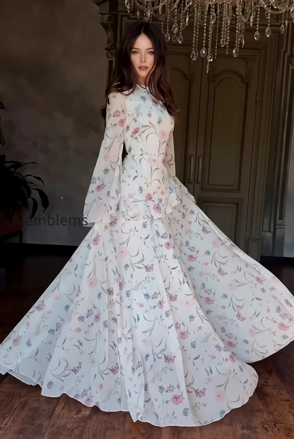 floral-round-neck-long-sleeve-tie-maxi-dress