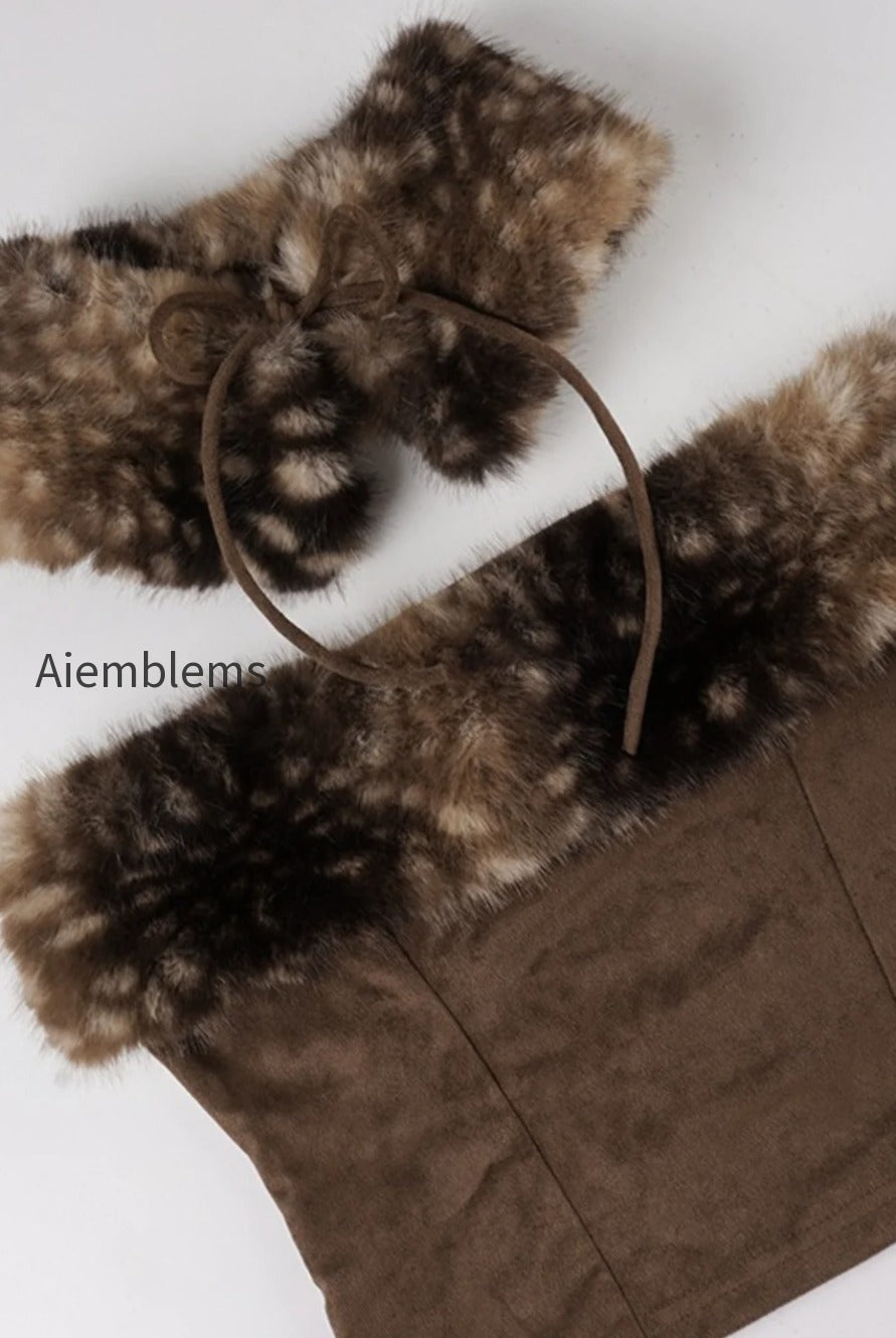 fleece-patchwork-crop-tube-two-piece-set