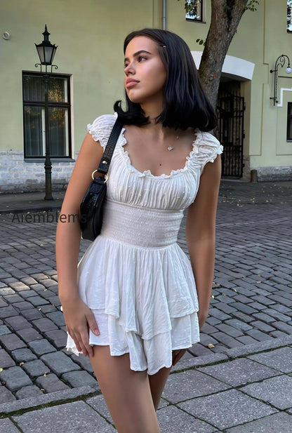 embroidered-off-shoulder-wrap-mini-dress