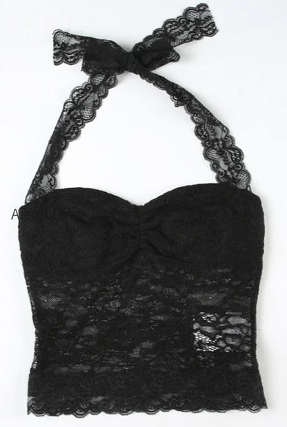 ruched-tie-lace-sexy-slim-halter-top