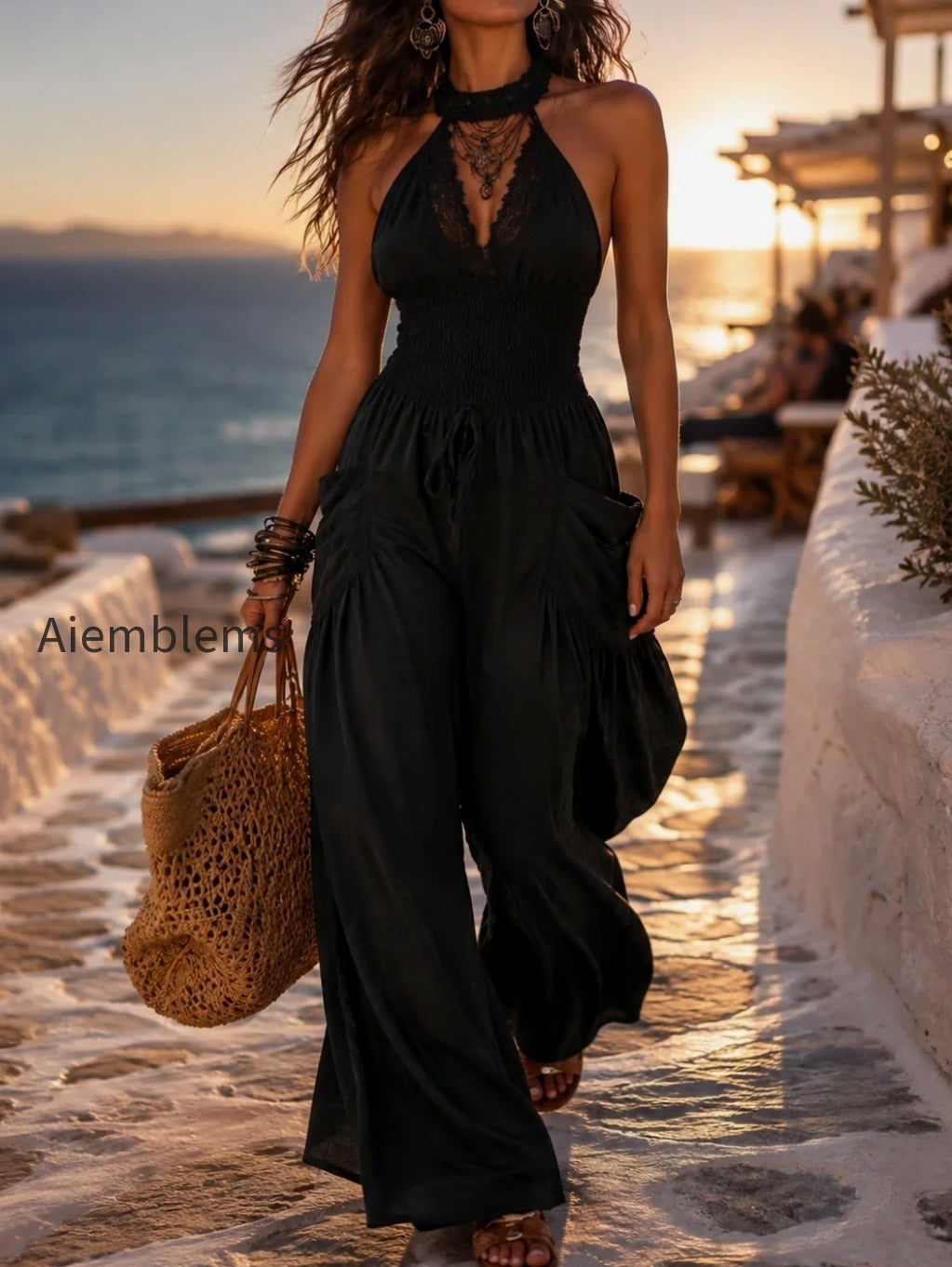 retro-lace-halter-neck-cotton-linen-jumpsuit-with-pockets