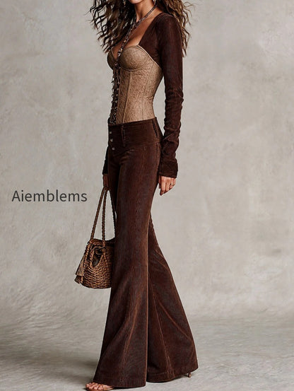 boho-lace-corset-top-corduroy-flare-pants-set