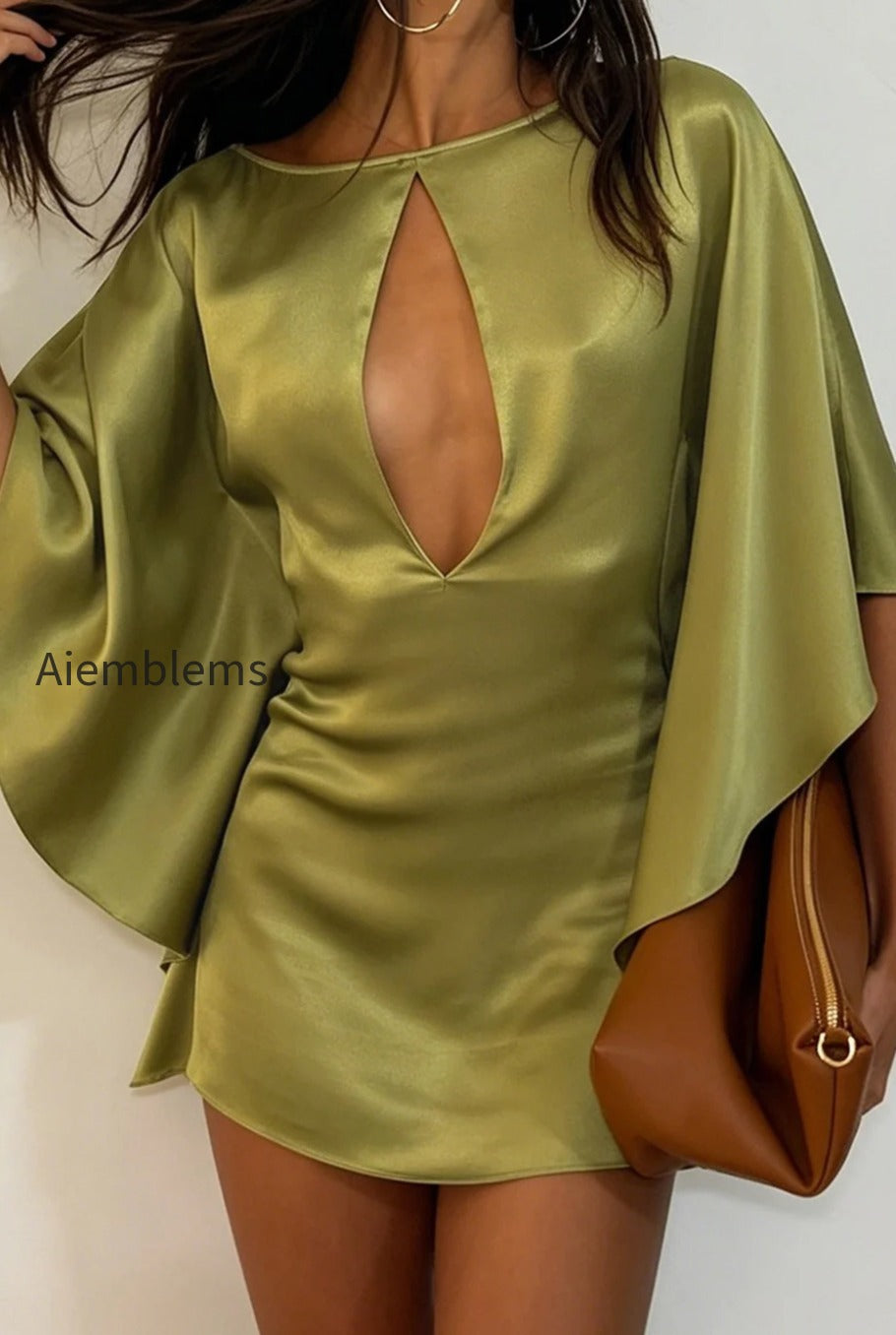 satin-hollow-ruffle-bodycon-mini-dress