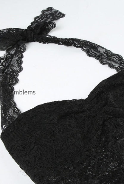 ruched-tie-lace-sexy-slim-halter-top