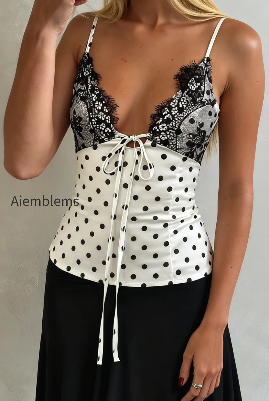 satin-polka-dot-lace-cami-top