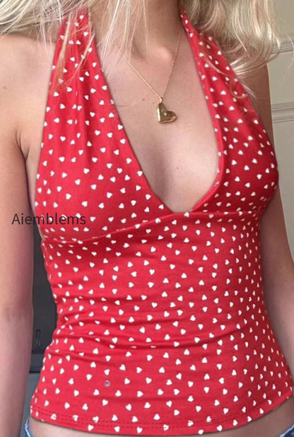 plaid-tie-deep-v-tank-top
